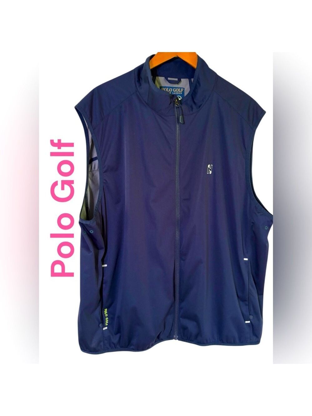 Ralph Lauren Polo Golf-unisex XXL full zip dark navy vest. Wind/water resistant